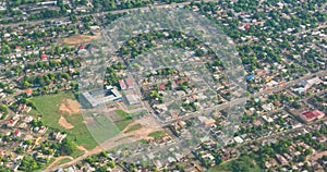 Aerial view of St. Catherine and Kingston, Jamaica
