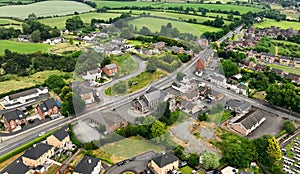 Aerial view of St. Patrick\'s and Ronan\'s Catholic Church Magheralin Craigavon Down Northern Ireland