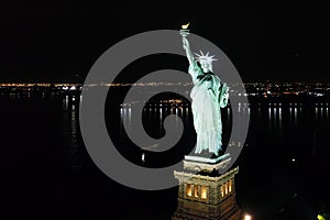 Aerial View of the Statue of Liberty