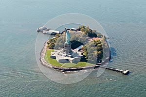 Aerial View of the Statue of Liberty