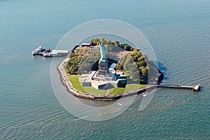 Aerial View of the Statue of Liberty