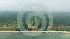 Aerial view of Stenshuvud national park at Osterlen in Southern Sweden