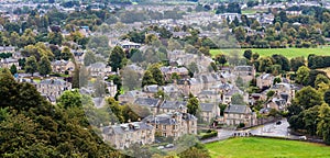 Aerial view of Stirling Old Town, Scotland