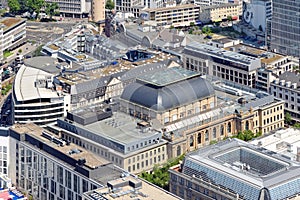 Aerial view of Stock exchange in Frankfurt, Germany