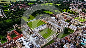 Aerial View Stock Photo Of Cambridge University UK