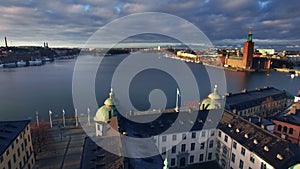 Aerial view of Stockholm City