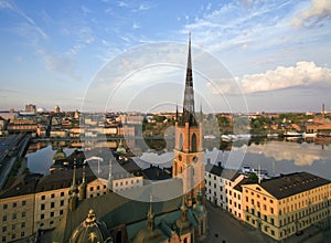 Aerial view of Stockholm City