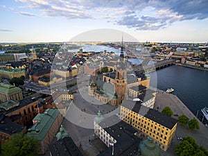 Aerial view of Stockholm City