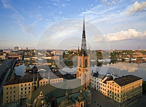 Aerial view of Stockholm City