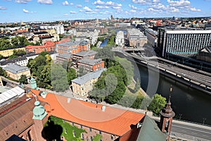 Aerial view of Stockholm , Sweden