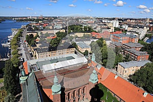 Aerial view of Stockholm , Sweden