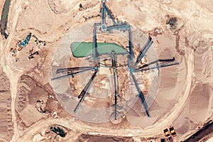 Aerial view of Stone Crushing Plant