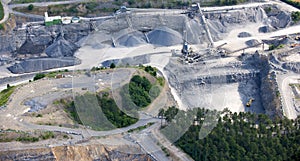 Aerial view : Stone quarry