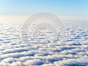 Aerial view of stratocumulus clouds