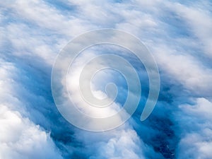 Aerial view of stratocumulus clouds