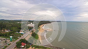 Aerial view Suan Son beach Rayong Thailand