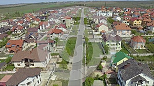 Aerial view of suburban bedroom community in Chisinau, Moldova.