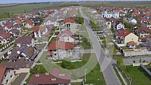 Aerial view of suburban bedroom community in Chisinau, Moldova.