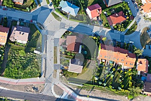 Aerial view of suburbs Nysa city