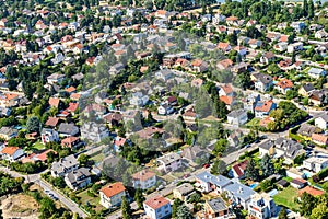 Aerial View Of Suburbs Roofs In Vienna