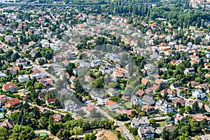 Aerial View Of Suburbs Roofs In Vienna