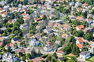 Aerial View Of Suburbs Roofs In Vienna