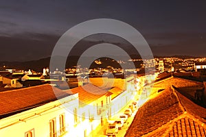 Aerial view of Sucre, Bolivia the capital city