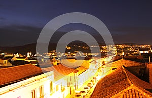 Aerial view of Sucre, Bolivia the capital city