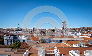 Aerial view of Sucre from San Felipe Neri Monastery Terrace - Sucre, Bolivia