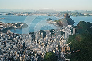 Aerial view of Sugarloaf Mountain and Guanabara Bay - Rio de Janeiro, Brazil