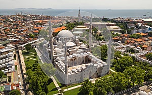 Aerial view of Suleymaniye Mosque photo