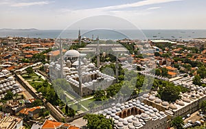 Aerial view of Suleymaniye Mosque photo