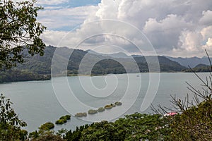 Aerial view of sun moon lake in nantou at taiwan