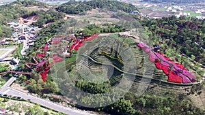 Aerial View of Suncheonman Bay National Garden, Suncheon, Jeonnam, South Korea