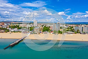 Aerial view of Sunny beach - a popular holiday resort in Bulgaria