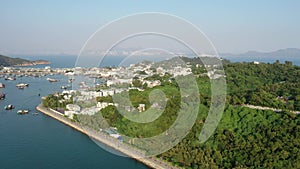 Aerial view sunset at Cheung Chau