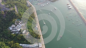 Aerial view sunset at Cheung Chau