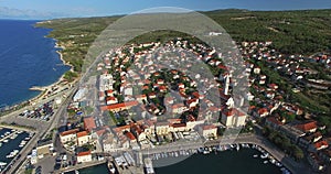 Aerial view of Supetar on Island of Brac, Croatia