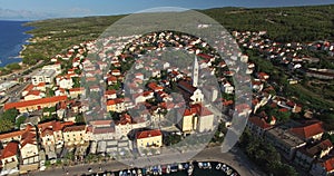 Aerial view of Supetar on Island of Brac, Croatia