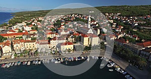 Aerial view of Supetar on Island of Brac, Croatia