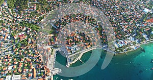 Aerial view of Supetar on Island of Brac, Croatia