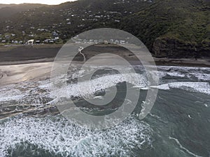 Aerial View of Surf, Piha NZ