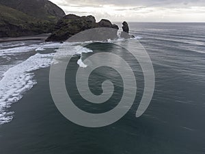 Aerial View of Surf, Piha NZ