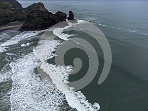 Aerial View of Surf, Piha NZ