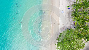 Aerial view Surin beach in Phuket, southern of Thailand, Surin beach is a very famous tourist destination in Phuket