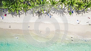 Aerial view Surin beach in Phuket, southern of Thailand, Surin beach is a very famous tourist destination in Phuket photo