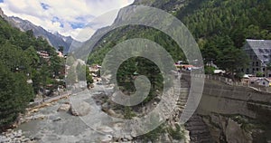 Aerial view of Surya kund Gangotri Uttarakhand India.