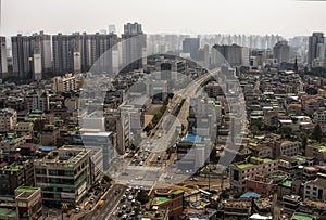 Aerial view Suwon South Korea