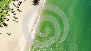 Aerial view of Swimming pool in the resort at Phu Quoc, Vietnam.