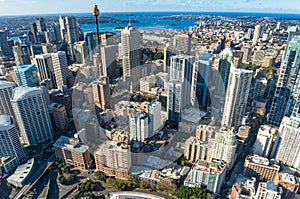 Aerial view of Sydney CBD